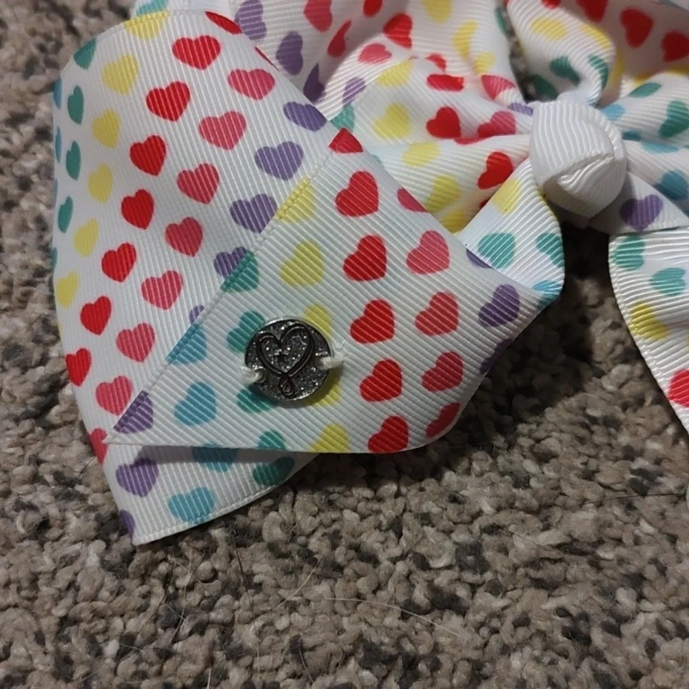 Colorful Heart Pattern Kids Hair Bow